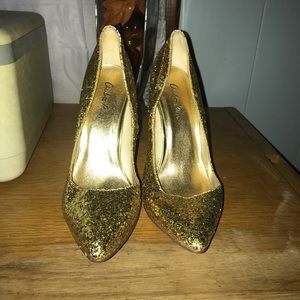 Sparkly Gold heels